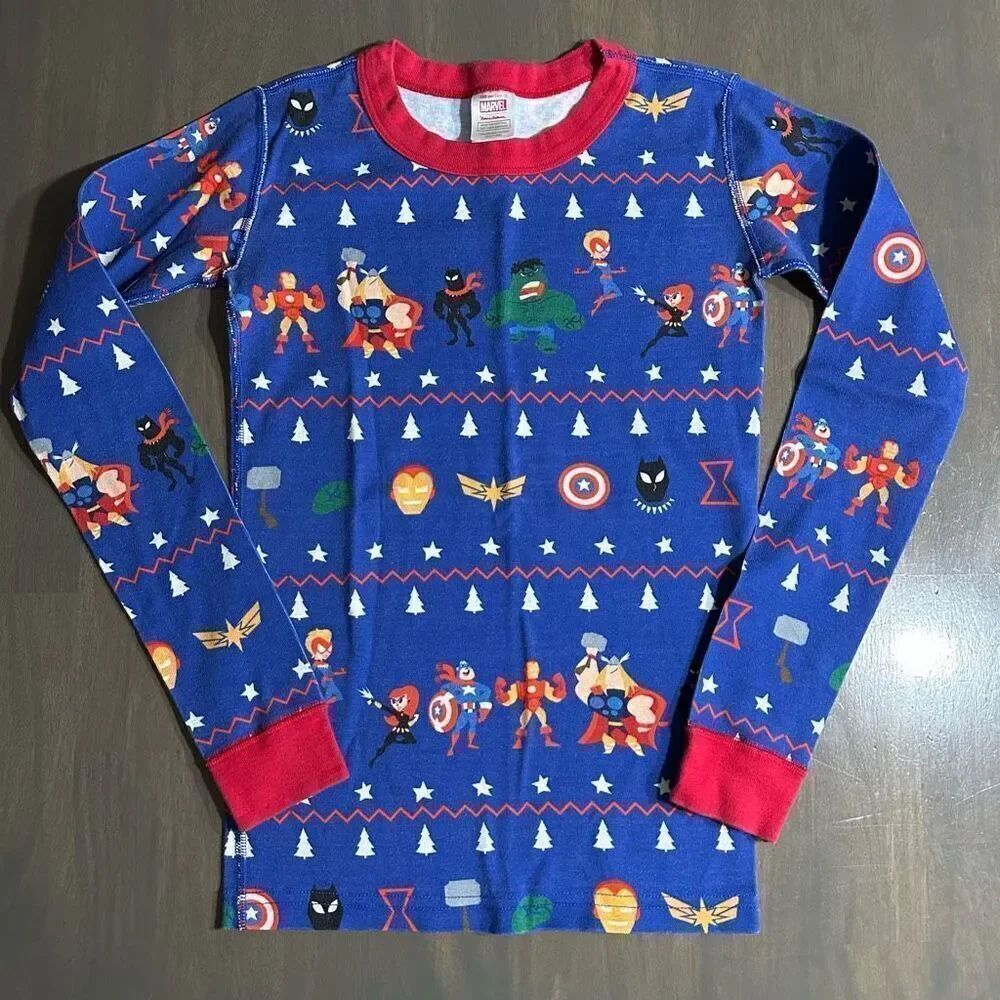 Hanna Andersson size 12 Marvel Long John Pajama TOP ONLY